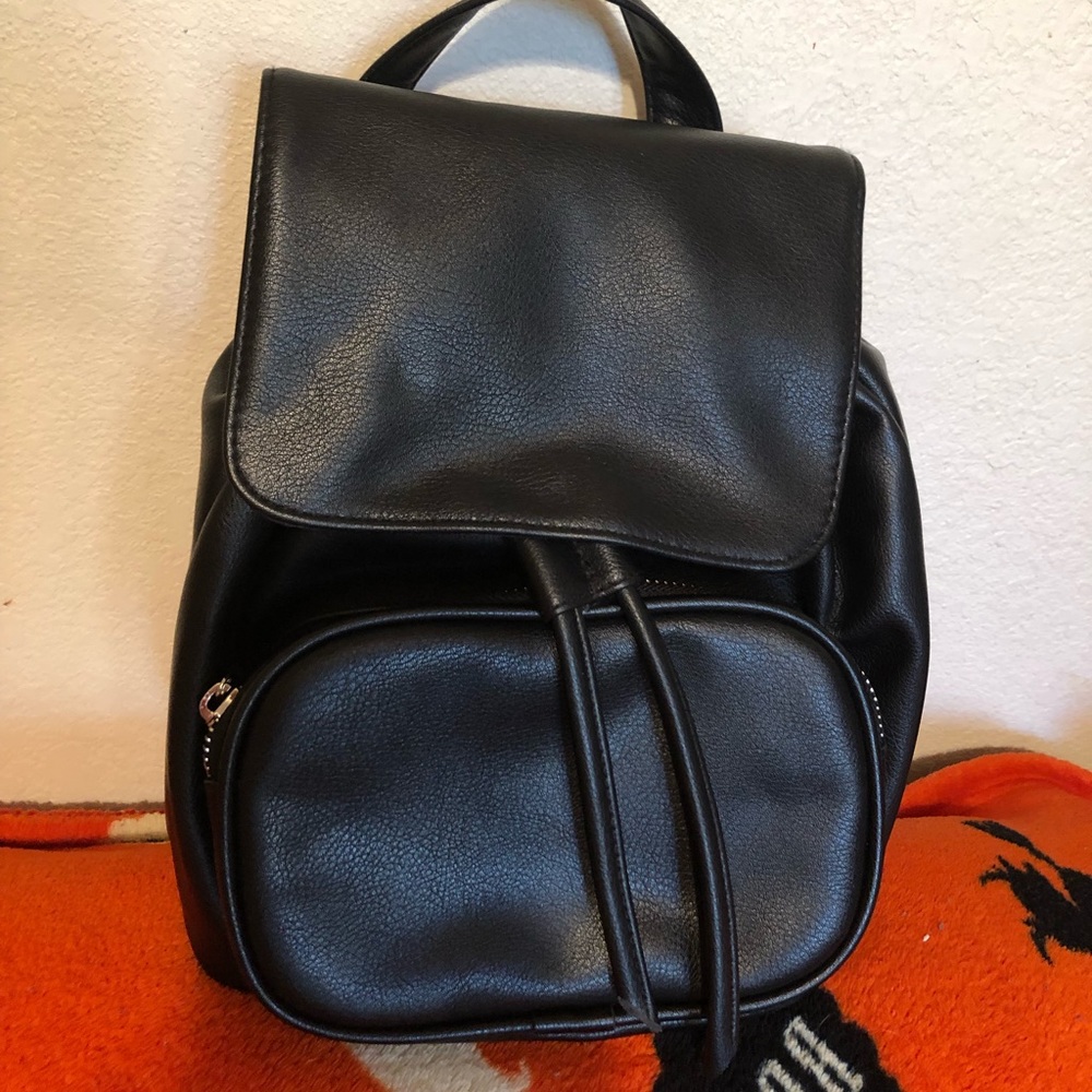 Black mini backpack